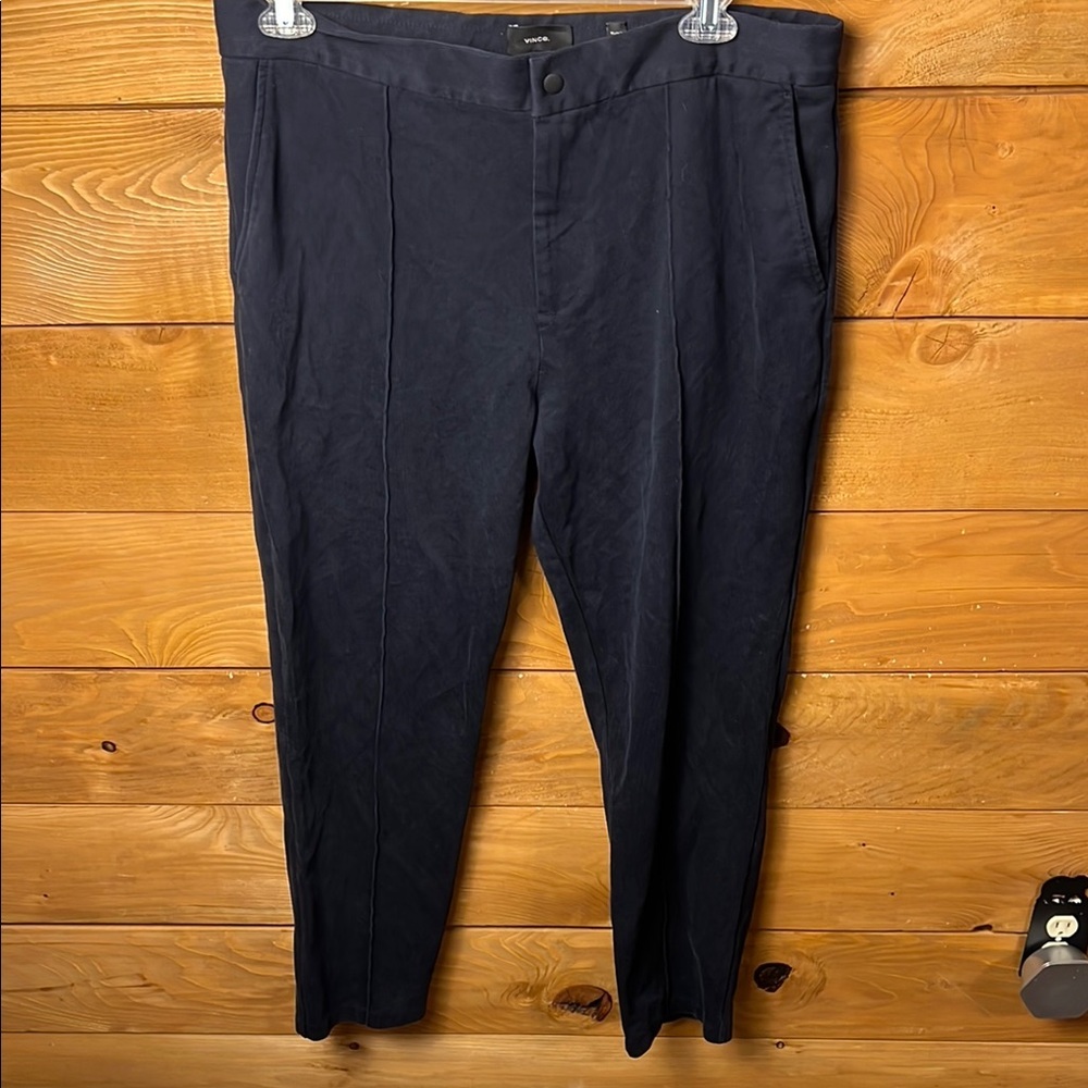 VINCE Trouser Pants Men’ 33x29 Black Cotton Career Wedding Event Cocktail Office